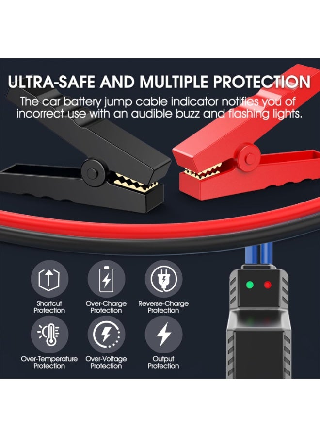 4-in-1 Portable Car Jump Starter with Air Compressor 1000A Peak 150PSI Digital Tire Inflator 10400mAh Power Bank with LCD Display - Image 2
